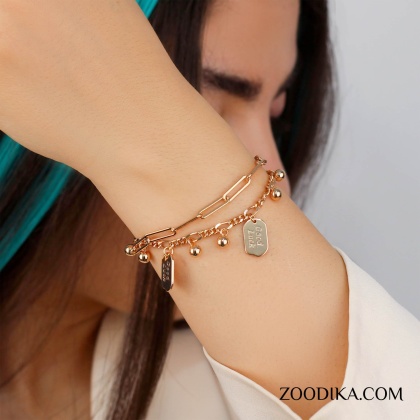 دستبند زنجیری گوی و پلاک