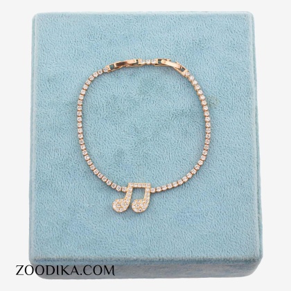 دستبند نگین دار طرح موزیک ژوپینگ زنانه AAD-362