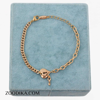 دستبند زنجیری قلبی