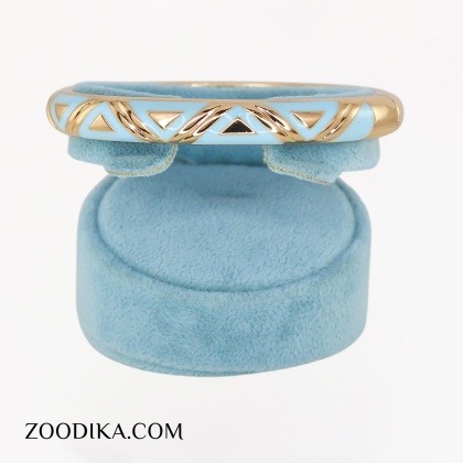 بنگل میناکاری آبی دخترانه ساده رنگ ثابت