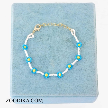 دستبند مهره ای طرح گل فانتزی جدید