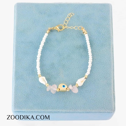 دستبند ساحلی صدفی جدید سفید