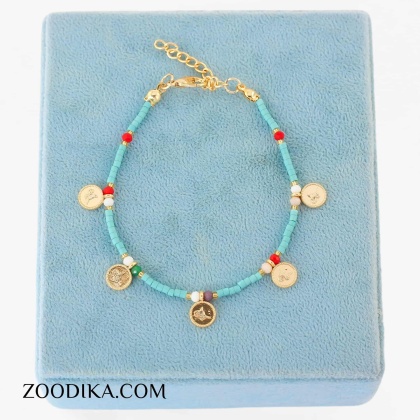 دستبند مهره ای جدید دخترانه سکه ای