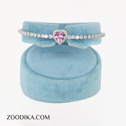 بنگل قلبی فشن فری سایز نقره ای