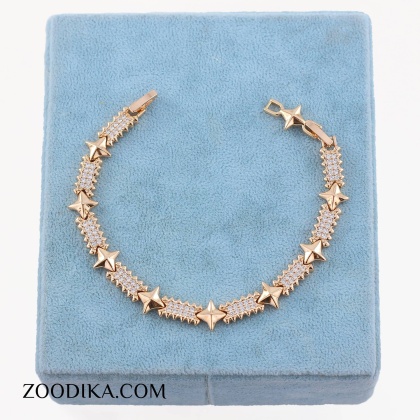 دستبند ژوپینگ بدل دخترانه نگین دار ستاره ای