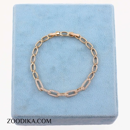 دستبند زنجیری زنانه ژوپینگ حلقه ای طرح طلا