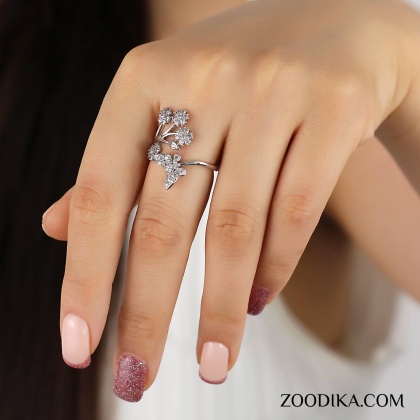 انگشتر زنانه ژوپینگ مدل پروانه کد AAE-154