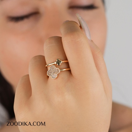 انگشتر زنانه وای اس ایکس مدل گل کد AAE-223