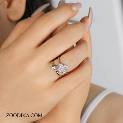 انگشتر زنانه وای اس ایکس مدل گل کد AAE-224