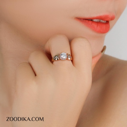 انگشتر زنانه ژوپینگ مدل سولیتر کد AAE-253