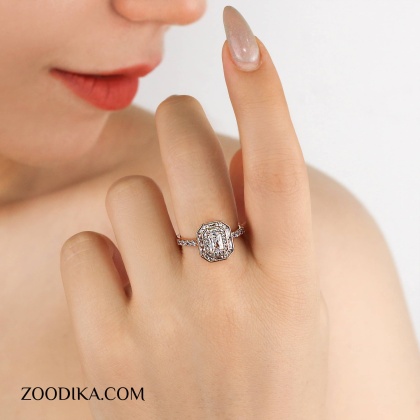 انگشتر زنانه ژوپینگ مدل سولیتر کد AAE-254