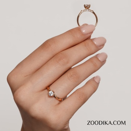 حلقه زنانه ژوپینگ مدل سولیتر کد AAE-275