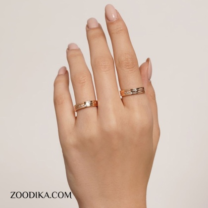 حلقه زنانه ژوپینگ نگین دار کد AAE-279