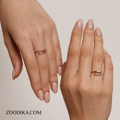 انگشتر زنانه ژوپینگ نگین دار کد AAE-281