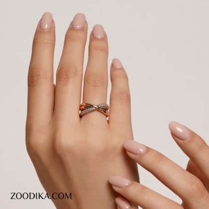 انگشتر زنانه ژوپینگ نگین دار مدل بی نهایت کد AAE-282