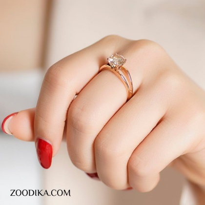 حلقه زنانه ژوپینگ مدل سولیتر کد AAE-311