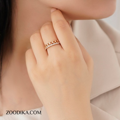 حلقه زنانه ژوپینگ مدل قلب کد AAE-332