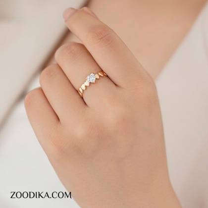 حلقه زنانه ژوپینگ مدل قلب کد AAE-339