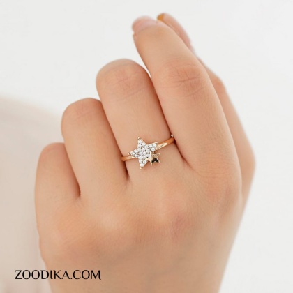 انگشتر زنانه ژوپینگ مدل ستاره کد AAE-356