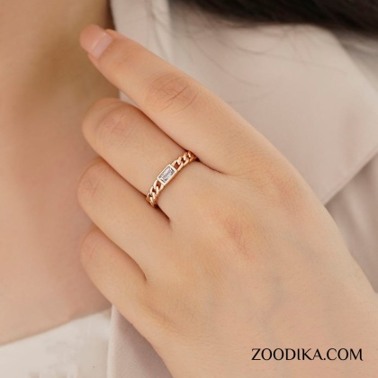 حلقه سولیتر زنانه ژوپینگ طرح کارتیه کد AAE-366