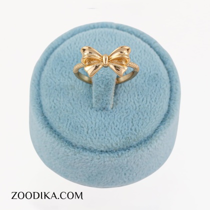 انگشتر جدید ژوپینگ پاپیونی بدون نگین طلایی