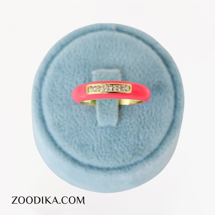 انگشتر زنانه میناکاری قرمز