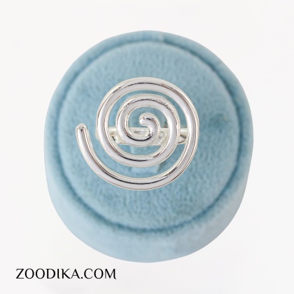 انگشتر دخترانه فشن مدل پیچش نقره ای