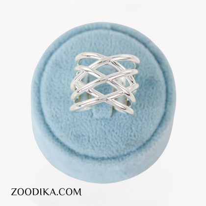انگشتر ساده فشن دخترانه نقره ای