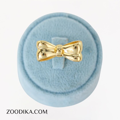 انگشتر پاپیونی دخترانه طلایی فشن