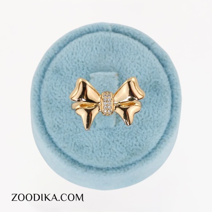انگشتر پاپیونی طلایی ژوپینگ خفن نگین دار