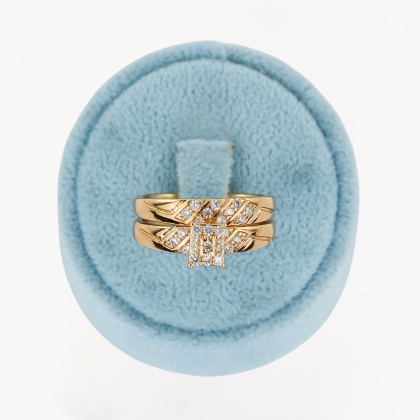 ست حلقه و پشت حلقه جدید ژوپینگ طلایی