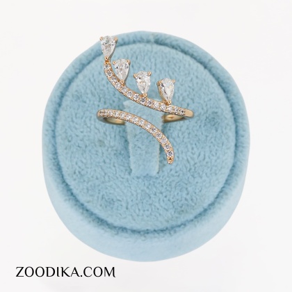 انگشتر بدل جدید ژوپینگ نگین دار طلایی