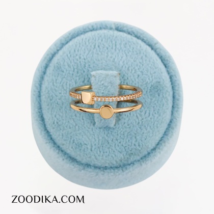 انگشتر بدل ساده ژوپینگ طلایی دخترانه