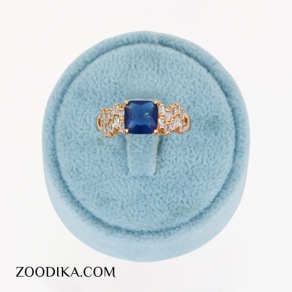 انگشتر تک نگین آبی خفن ژوپینگ