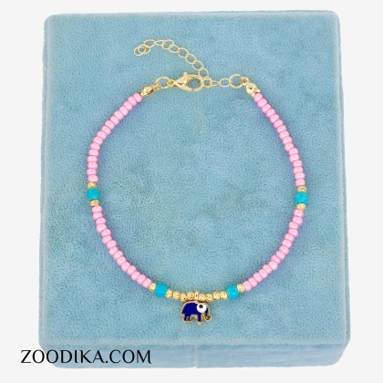 پابند مهره ای فیلی صورتی خفن