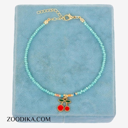 پابند گیلاسی با مهره های آبی