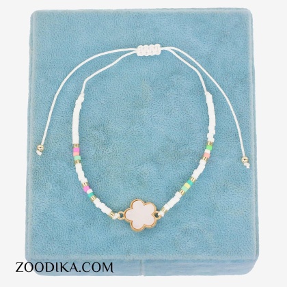 پابند زنانه بندی مدل گل سفید