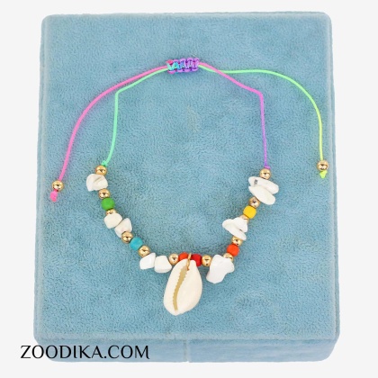 پابند دخترانه جدید مهره ای رنگارنگ صدفی