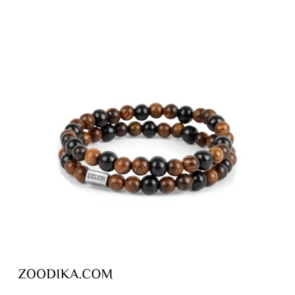 دستبند مردانه مهره ای مدل چوبینه کد AD12