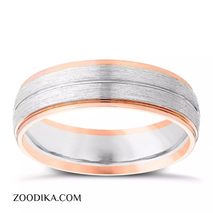 انگشتر مردانه استیل دو رنگ کد AE13