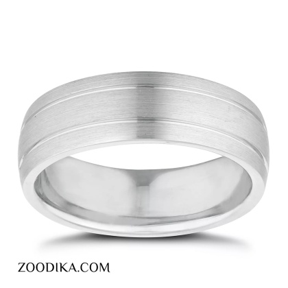 انگشتر مردانه استیل مدل نیمایی کد AE16