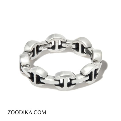 انگشتر مردانه سرامیکی مدل زنجیر کد AE19