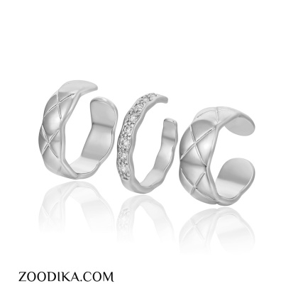 گوشواره زنانه ژوپینگ سه تایی کد C147