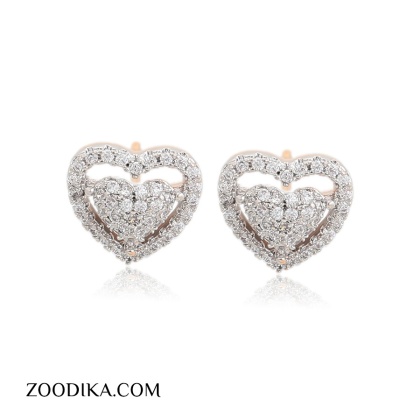 گوشواره زنانه سواروسکی مدل قلب کد C63