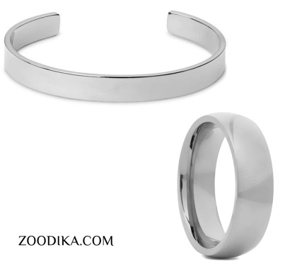 ست دستبند و انگشتر مردانه طرح ساده کد DE3