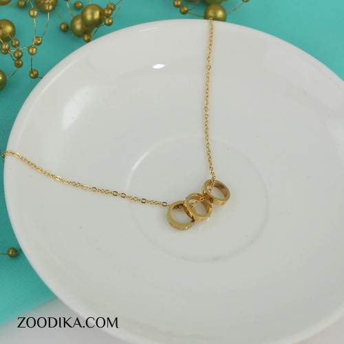 گردنبند زنانه استیل طرح کارتیه کد AAB-109