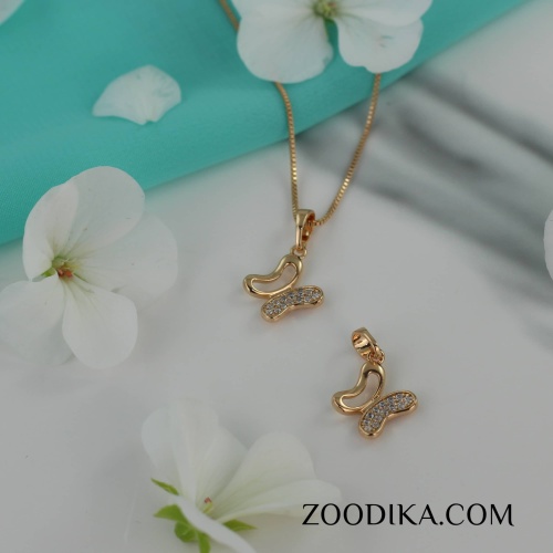 گردنبند زنانه ژوپینگ مدل پروانه کد AAB-262
