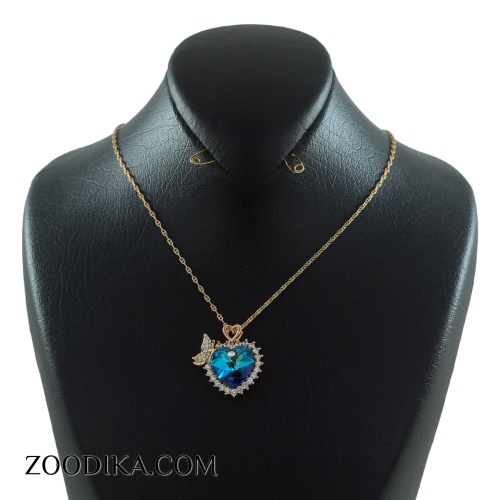 گردنبند زنانه ژوپینگ نگین سواروسکی مدل پروانه کد AAB-59
