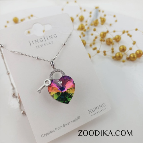 گردنبند زنانه سواروسکی مدل قلب کد AAB-60