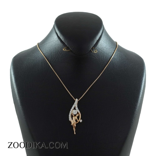 گردنبند زنانه ژوپینگ مدل بالرین کد AAB-66